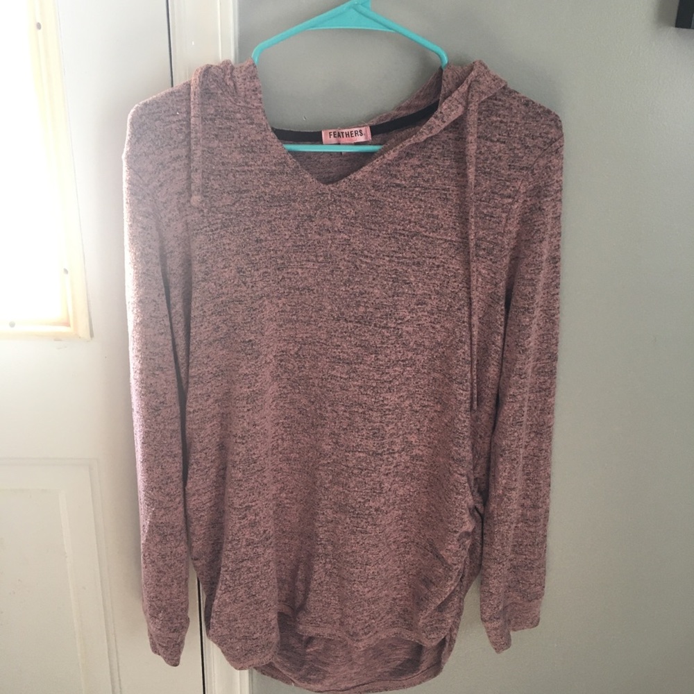 Pink/Grey Maternity Hoodie